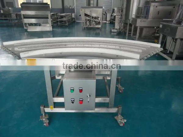 90 degree bent mesh belt conveyor