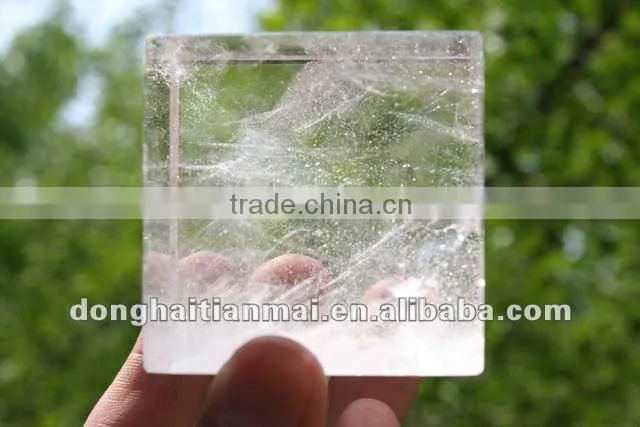 Natural Clear Rock QUARTZ Crystal HEALING CUBE