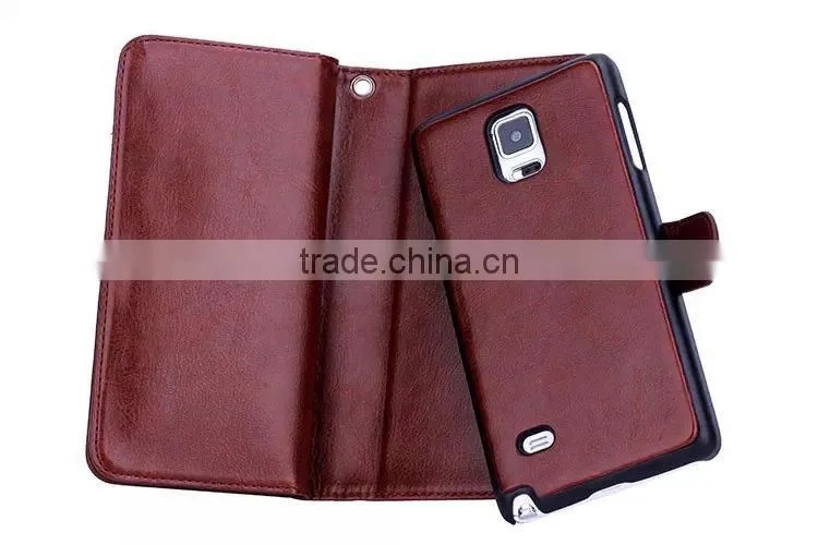 2015 UNIQUE PU Leather back shell case for Samsung Galaxy note 4 Wallet case,fashion pattern with 9 card slots