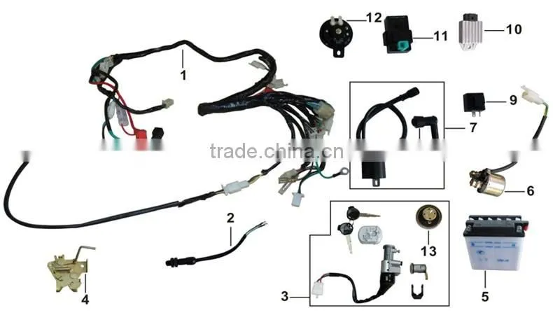 Good price and high material harness wire lock kit coil assy for AT110