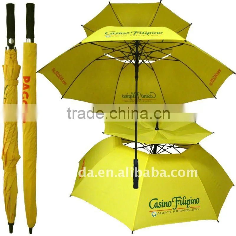 big durable advertising golf orange umbrella