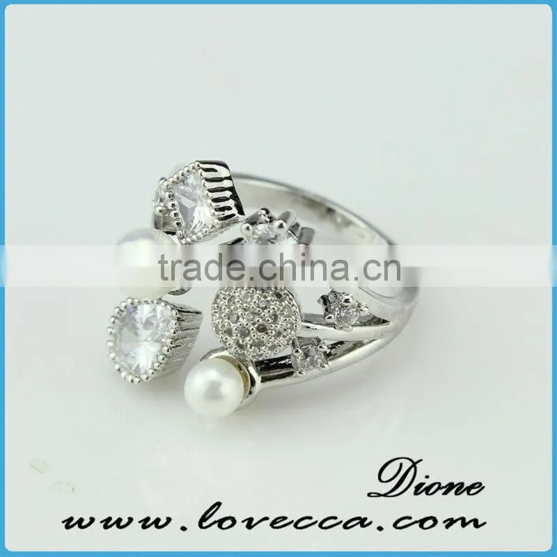 Wholesale women beautiful 925 solid band jewelry charms dubai design silver ring