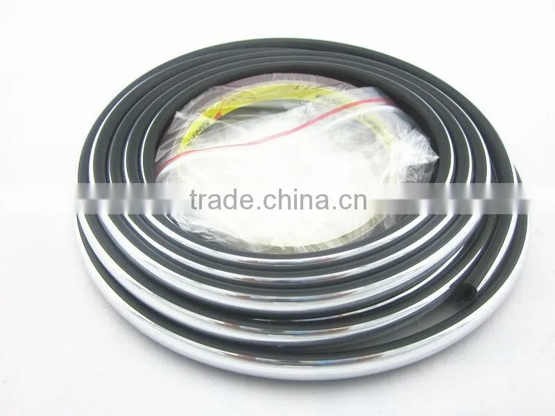 3M silver car edge guard & bumper molding,flexible plastic trim (PVC edge trim strips)
