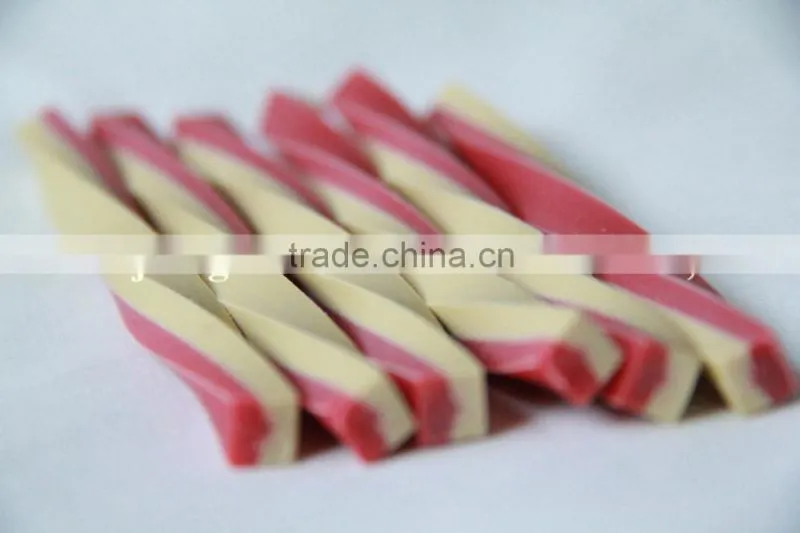 natural dog snack (two-tone squared twisted stick)