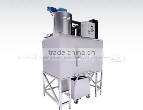 Newest design flake ice maker with ice storage for supermarket 1.2T ice flake machine with CE certification