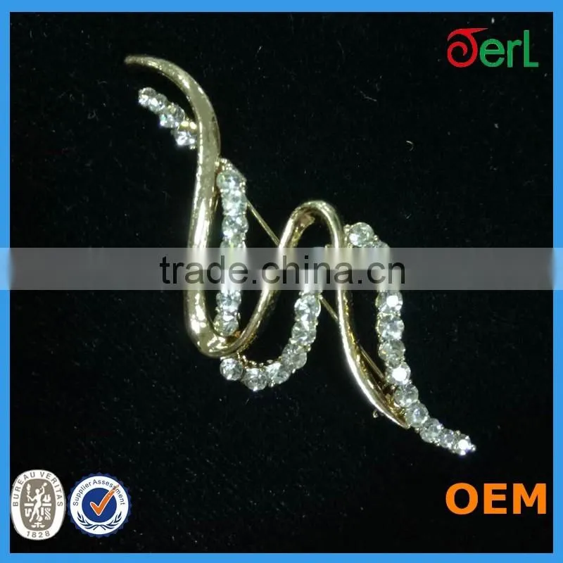 Latest Trendy Design Crystal fashion brooches for mens suits