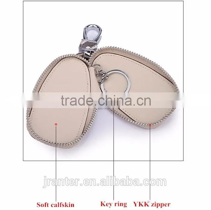 New fashion customized python snakeskin car key case,zipper key pouch,genuine leather car key holder