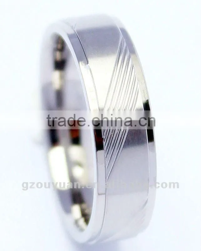 Big cross engraved titanium ring / wholesale price jewelry