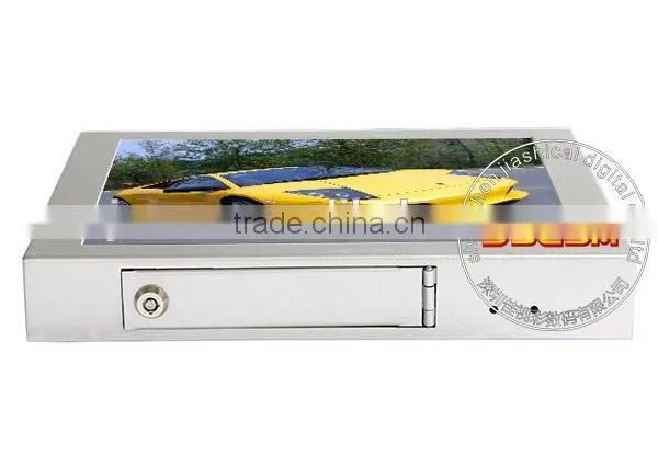 Hot metal case 12.1inch shelf advertising machine support video playback motion sensor and auto copy for advertising