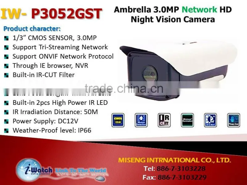 IW-P3052GST 3MP IP Night Vision Wireless CMOS Camera