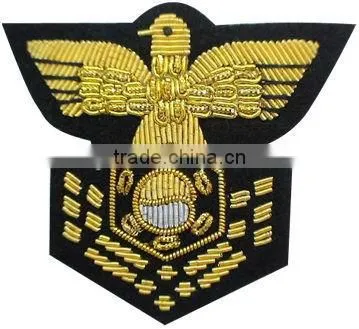 wholesale metallic thread embroidery for military uniform emblems