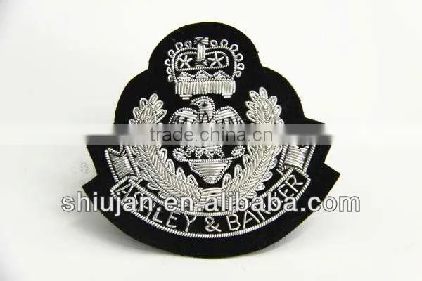 custom handmade Indian metallic thread embroidery patch
