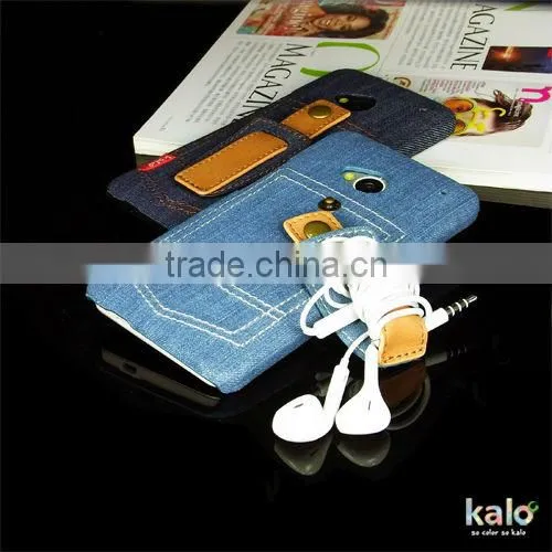 Denim Winder Cases For New HTC ONE phone accessory, mobile phone cover