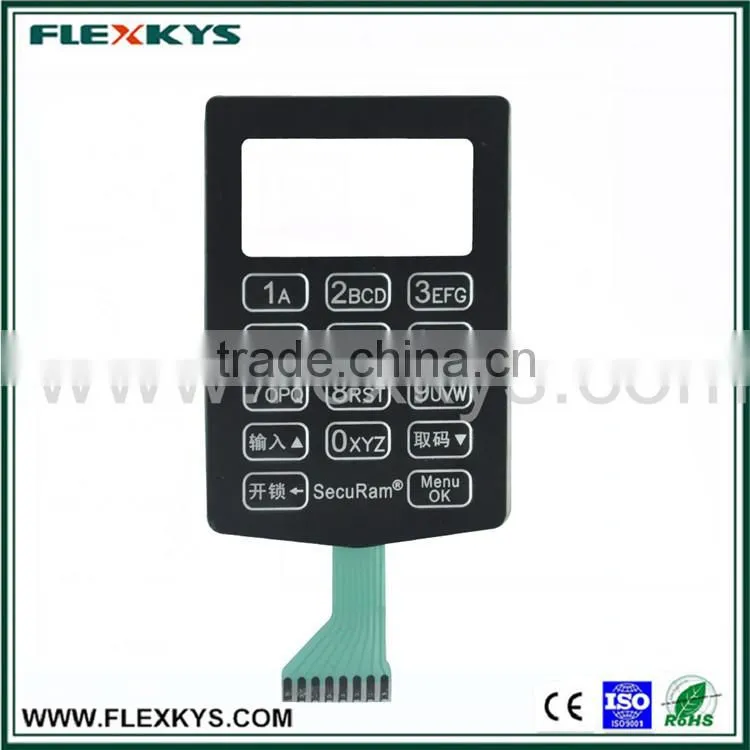 Various shapes membrane switch overlay