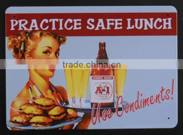 vintage custom wall home decor tin sign, tin plaque