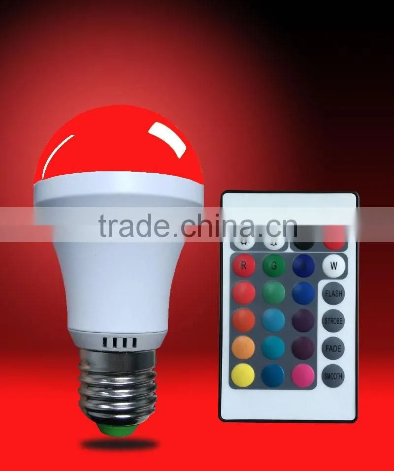 color changing rgb lamp,9w 38khz rgb bulb and 16 color lamp