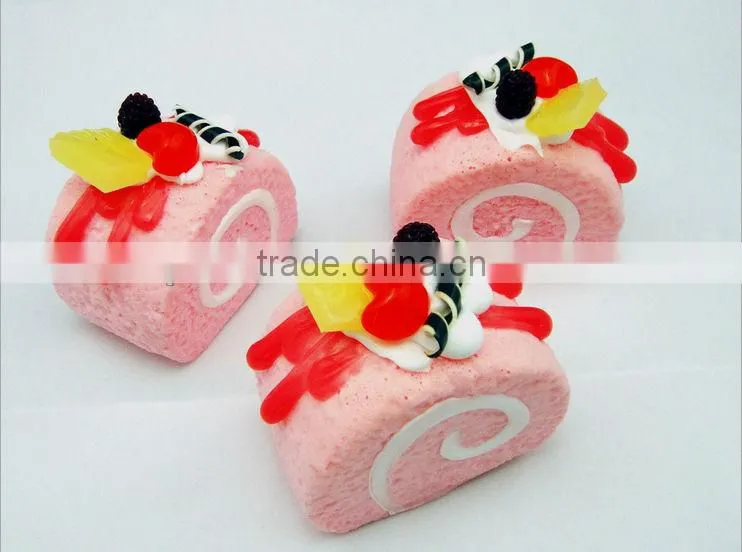 Fake square colorful shining cake as for fridge magnet decoration