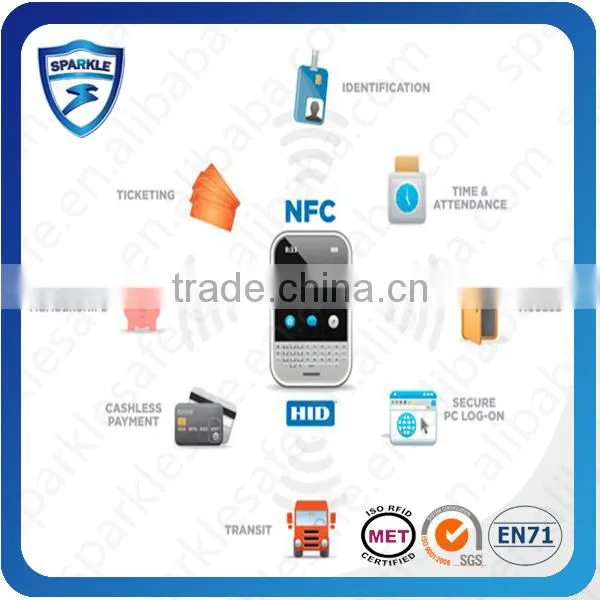 programable printable ISO/IEC 14443 anti-metal nfc rfid label e-wallet
