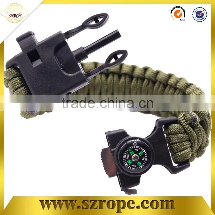 2017 braided colorful bracelets for outdoor survival