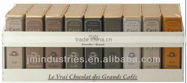 Natural Finish Wooden Coffee&Chocolate Packaging Display Box with Logo Printed