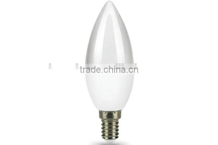 C37 510lm 7w replacement 50w E12 aluminum and plastic body candle light bulb