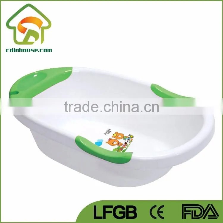PP plastic Standing Deep baby Bath Tubs with Valve