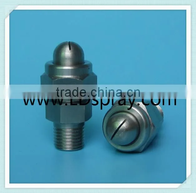 Stainless steel or brass flat fan spray air water jet nozzle with 3 parts