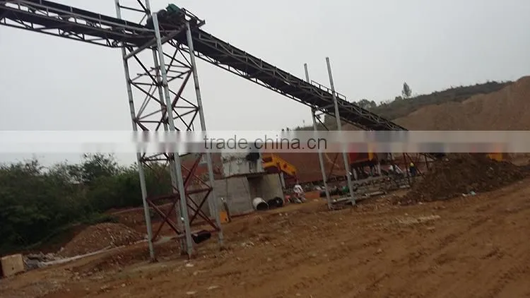 30 degree and high wear-resisting rubber Stone crusher belt conveyor
