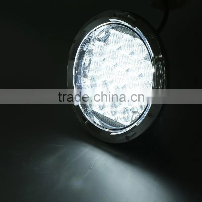 7" Chrome Projector LED Headlight Lamp For Harley FLD Touring Softail 1994-13