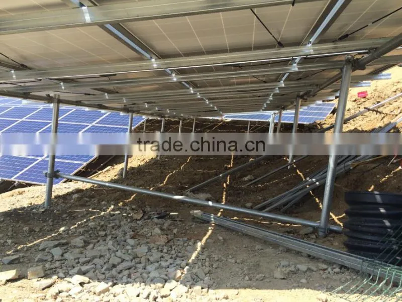 high quality Galvanized steel ground Adjustable Angle solar panel support structures rack