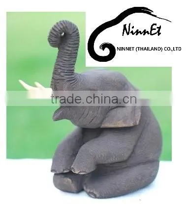 Wood Carved Elephant from Thailand