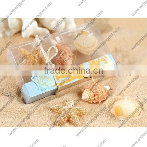 Beach wedding candles sea shells starfish candle