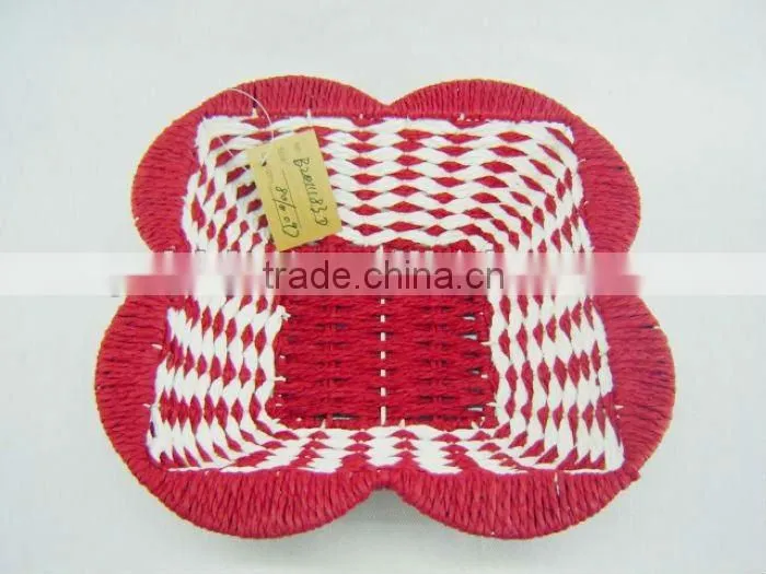 Paper rope fruit tray with various of color