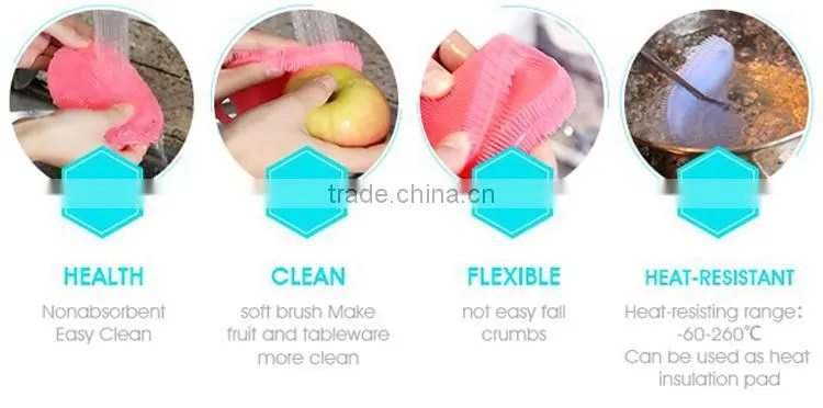 Toprank Multifunctional Maple Leaves Shaped Easy Cleaning Kitchen Dish Brush Fruit Scrubber Soft Silicone Potato Vegetable Brush