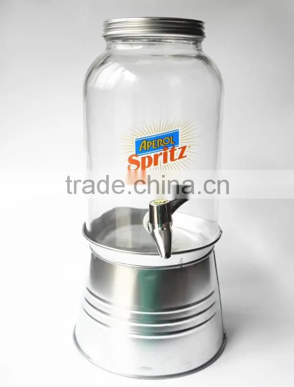 Nice Glass Orange Juice Dispenser Big Drinking 32 oz Storage Mason Jar