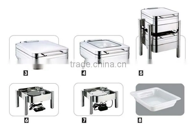 Indian Chafing Dishes/4L GN1/2 Kitchen Equipment Indian Stainless Steel Chafing Dishes