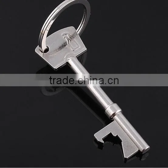 stainless steel key shape key chain bottle opener