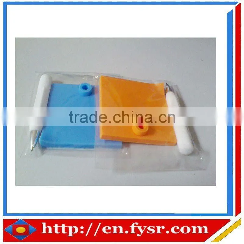 recycled eraseable memo pad with silicone pen made of silicone