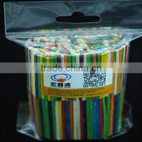 wooden colorful craft stick