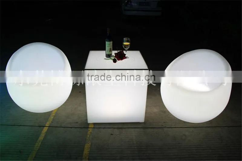 Led furniture Plastic RGB color change led cube