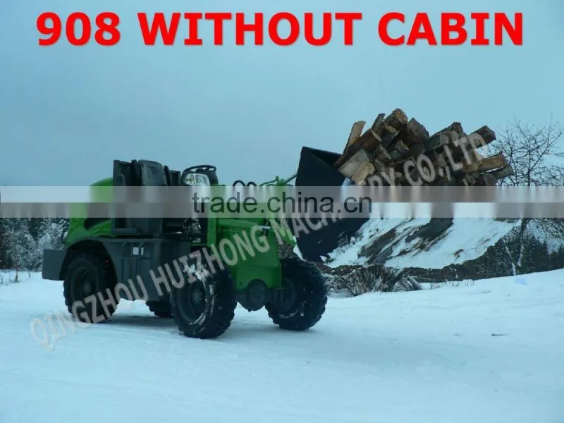 hot sale HUIZHONG JN908 mini wheel loader zl08 radlader with tubeless tire