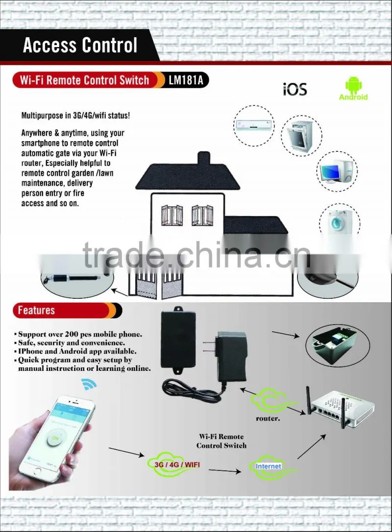 Cheap WIFI Remote Switch LM181A for Gate Openers