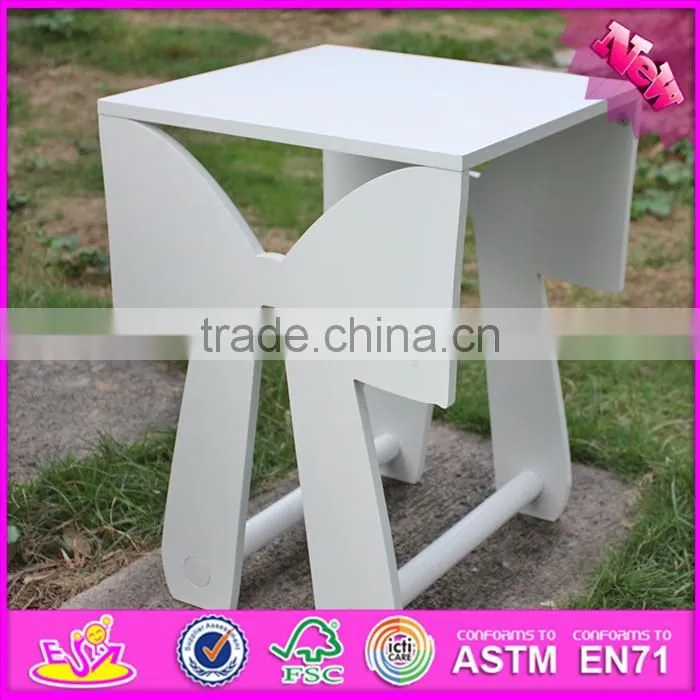 2016 new design white wooden kids play table for study W08G183