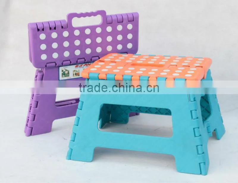 Amazing printing plastic stacking folding stool in home / kitchen/living room