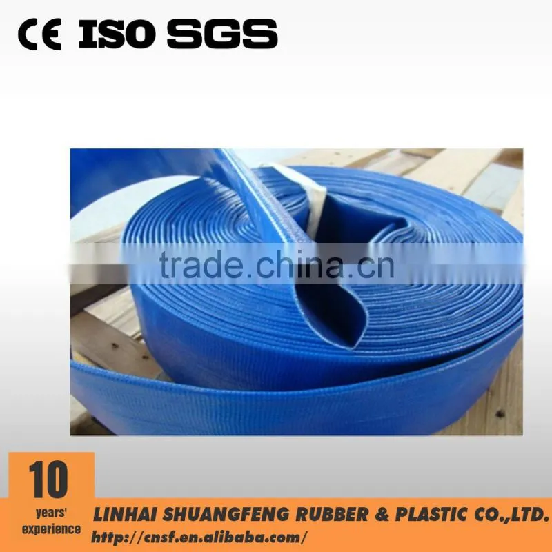 Blue Pvc Lay Flat Fire Fighting Hose/pvc transparent hose