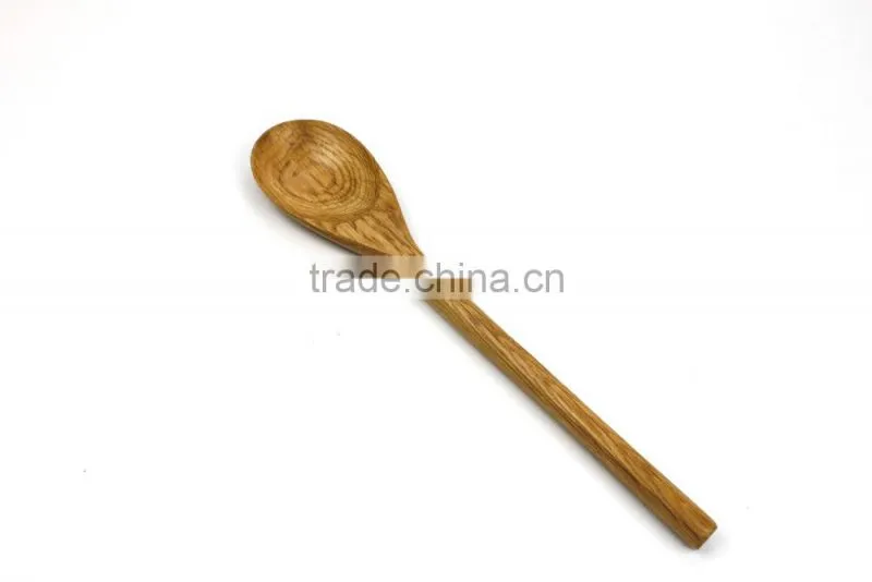 W001.4 Oak Wooden Kitchen Turner Best Slotted Cooking Spatula