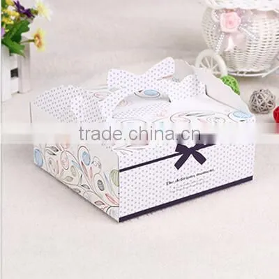 Portable bow 6 inch small folding gift box