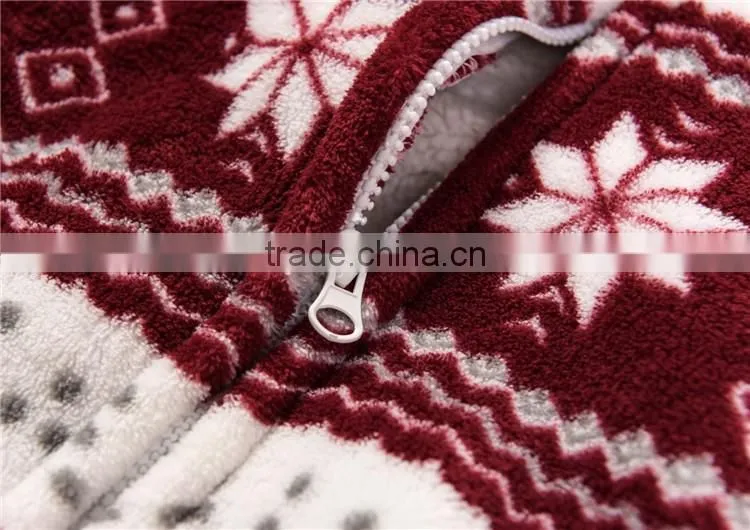 wholesale printed pullover polyester Polar fleece women hoodies