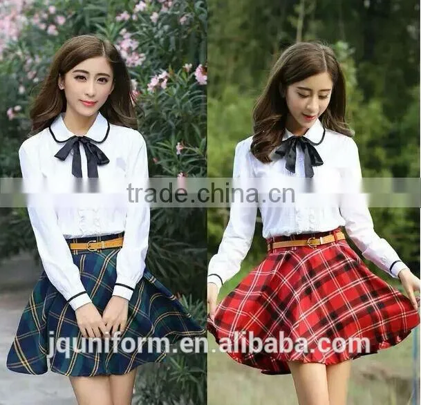 China Supplier kids school uniforms nice school uniform patterns pleated school skirts