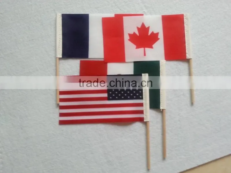 heat transfer printed national hand flag